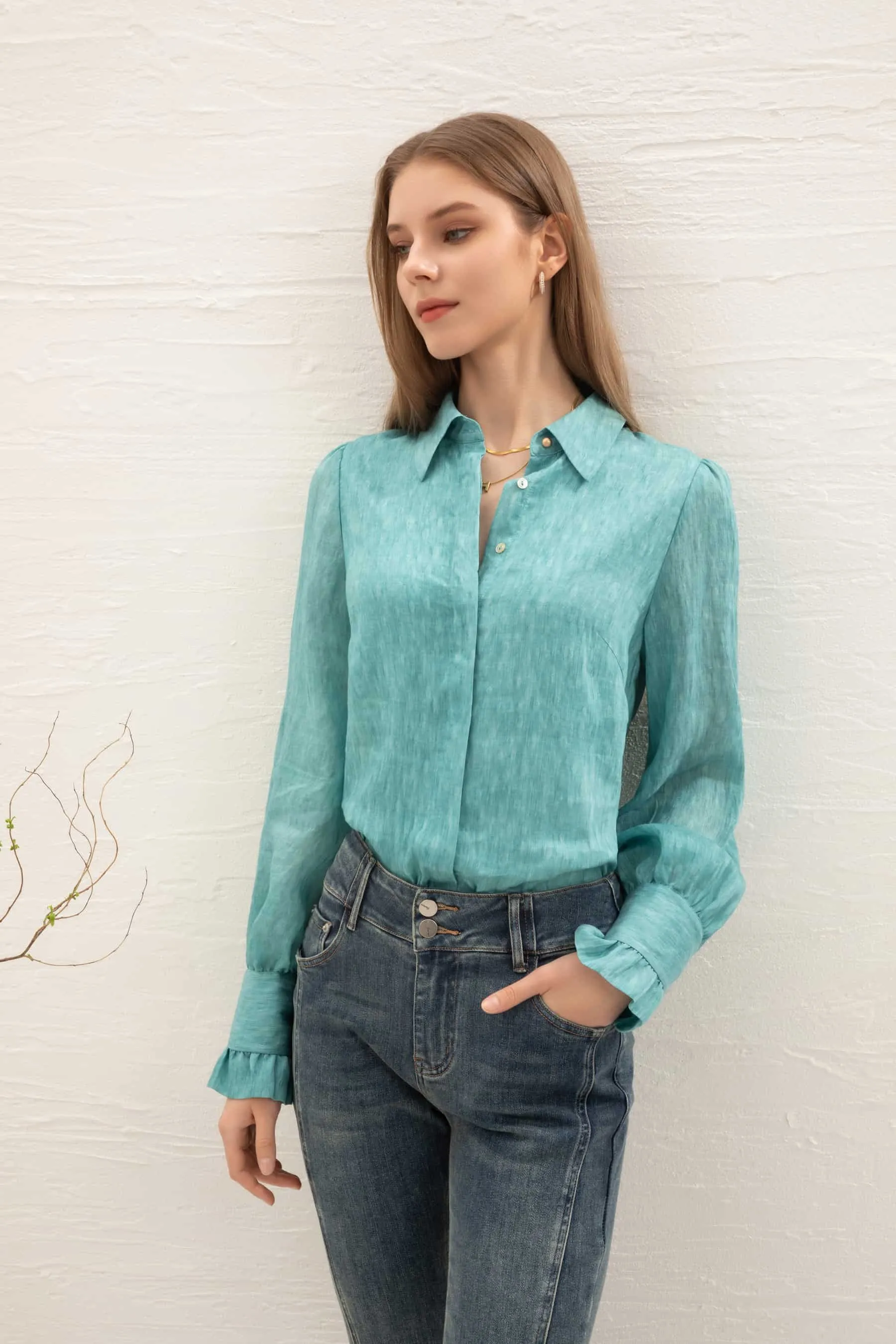 GDS Scarlette Blouse | Nile Blue