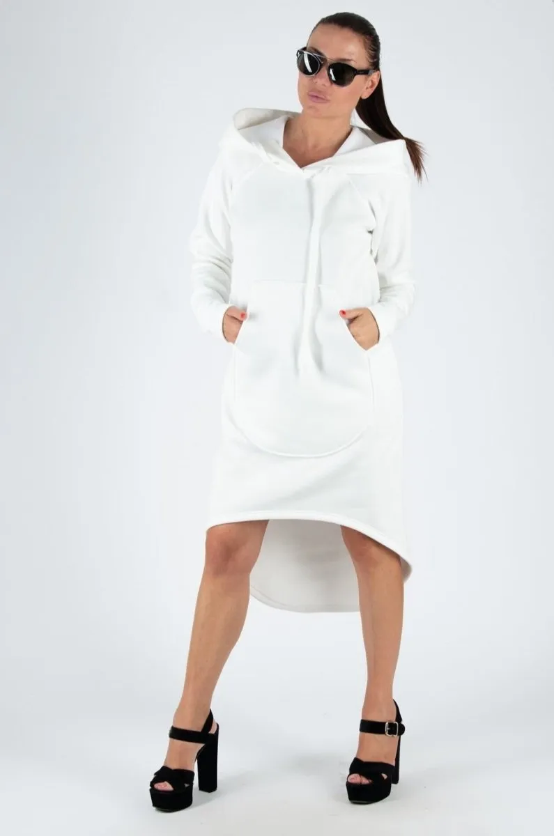 Hooded Asymmetric Dress TAYLOR