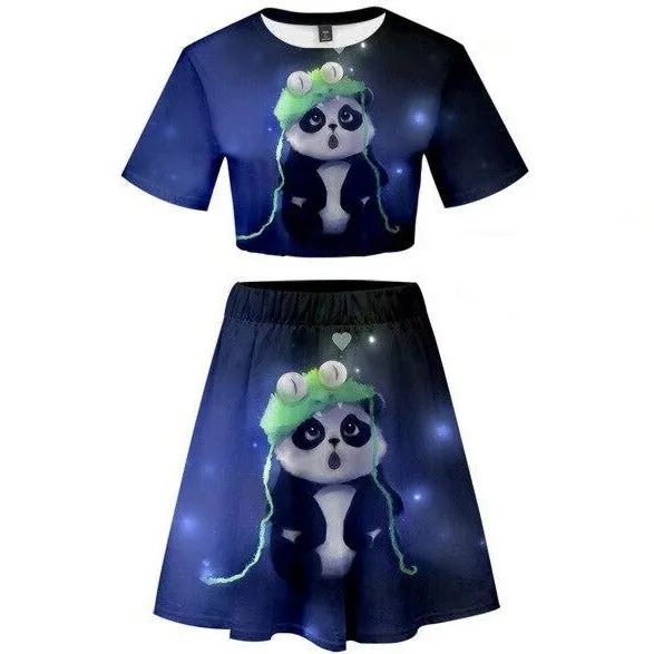 Panda Print Skirt