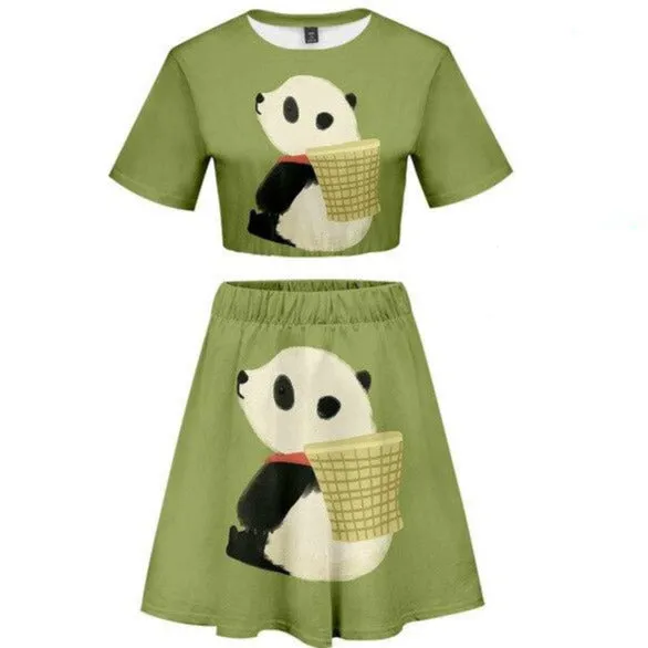 Panda Print Skirt