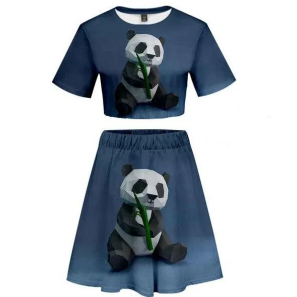 Panda Print Skirt