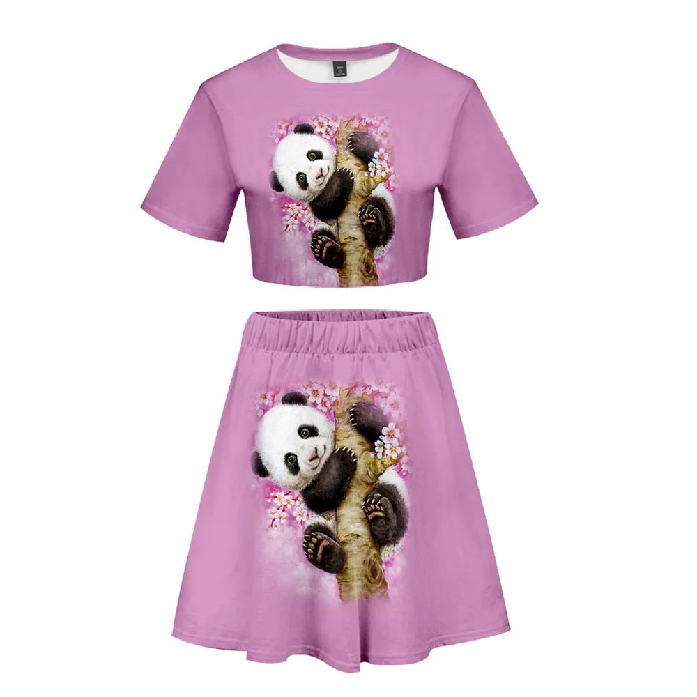 Panda Print Skirt