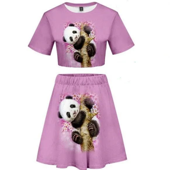 Panda Print Skirt
