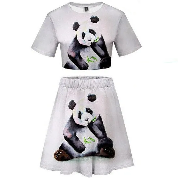 Panda Print Skirt