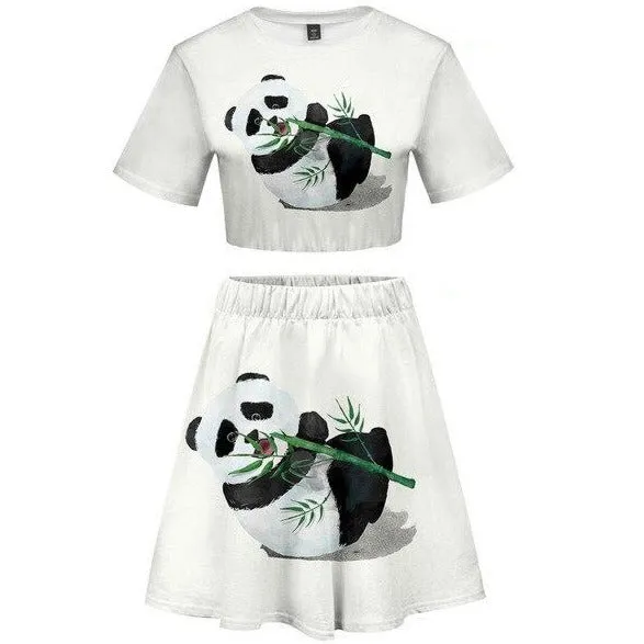 Panda Print Skirt