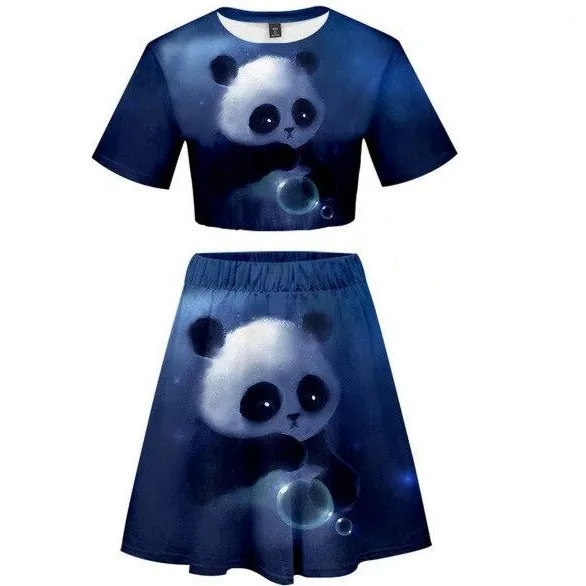 Panda Print Skirt