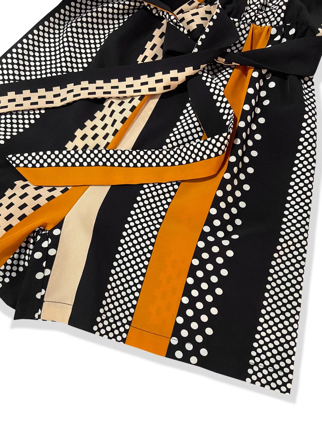 TEEK - Black Tied Color Block Sleeveless Romper